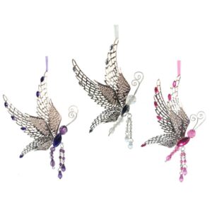 Hanging Butterfly with Metal Filigree
