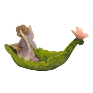 Magic Fairy in Leaf Boat - 14cmL
